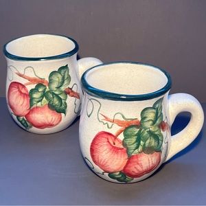 Set of 2 Vintage Handmade Mugs